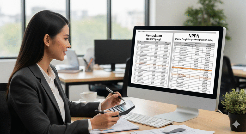 hitung pph dengan pembukuan atau norma