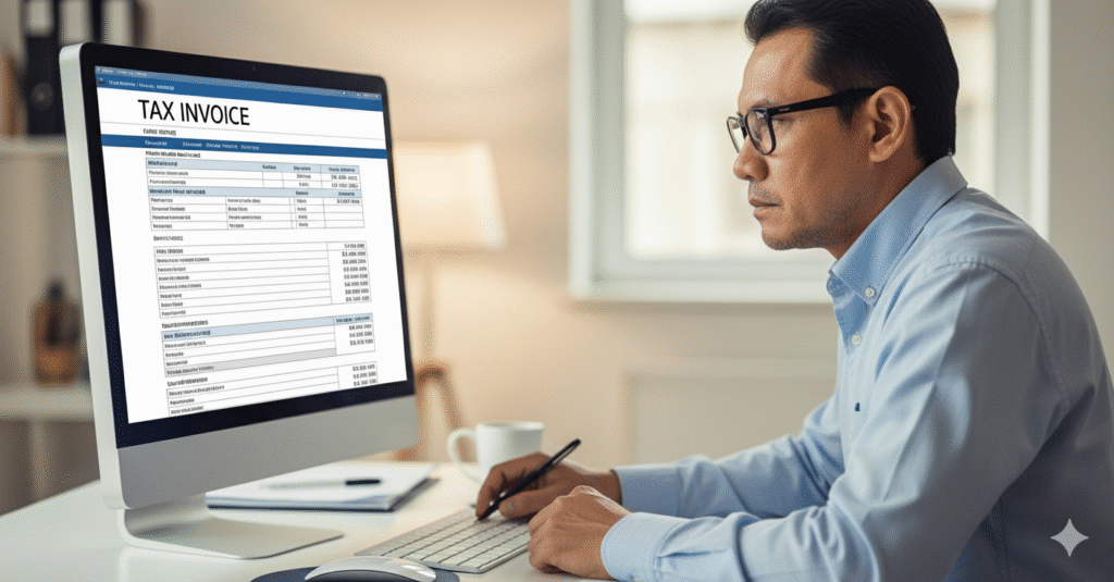 pkp sedang membuat faktur pajak