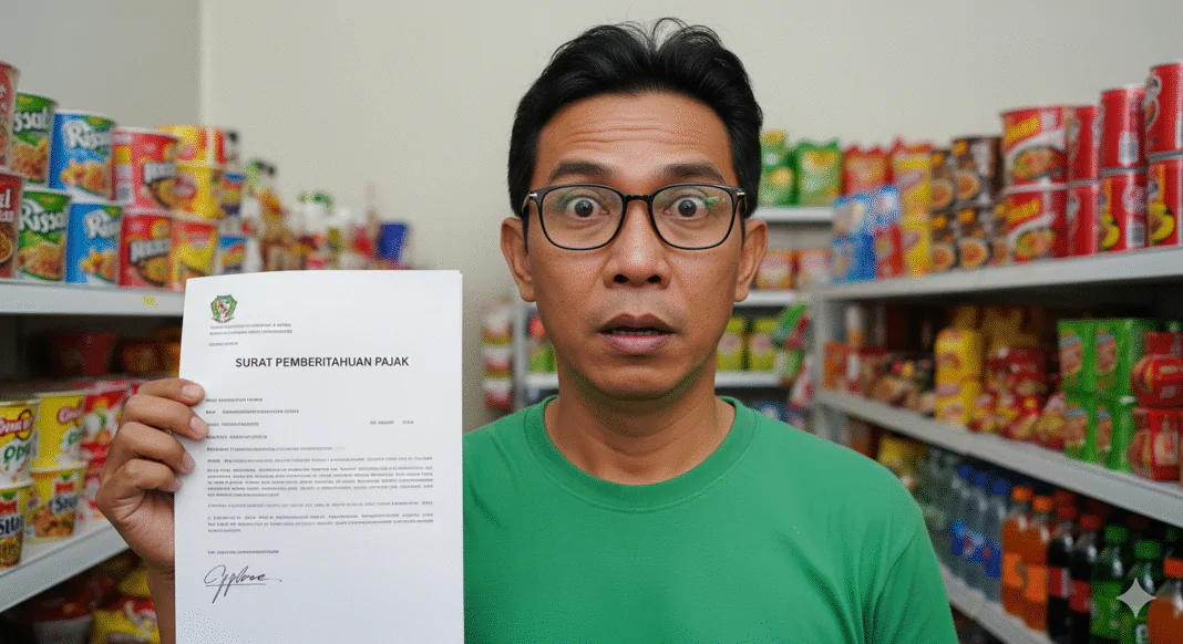 pria terkejut menerima sp2dk pajak