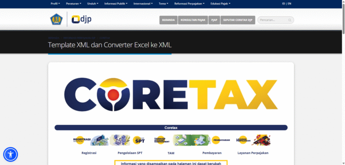 template xml coretax