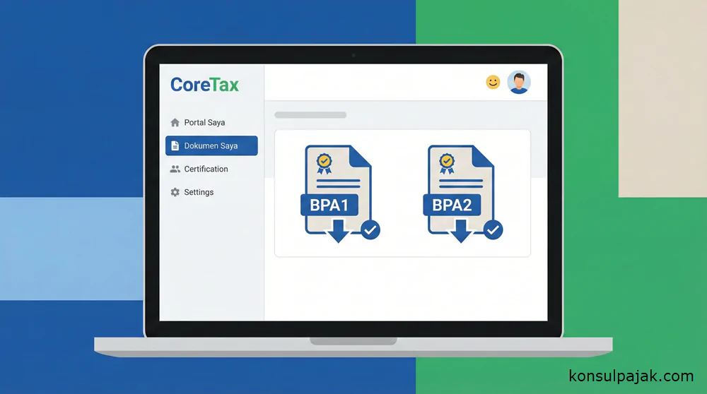 cara download bukti potong A1 A2 Coretax