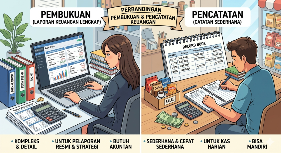 Pembukuan vs Pencatatan: Mana yang Wajib untuk Wajib Pajak Orang Pribadi? Pembukuan vs Pencatatan Mana yang Wajib untuk Wajib Pajak Orang Pribadi