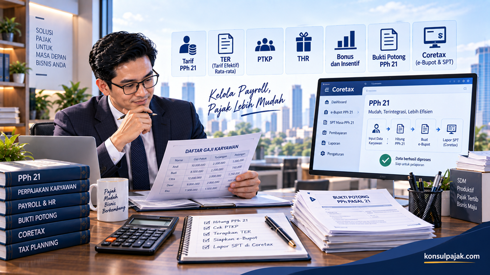 PPh 21 Panduan Lengkap Tarif, TER, Perhitungan, Bukti Potong, dan Coretax