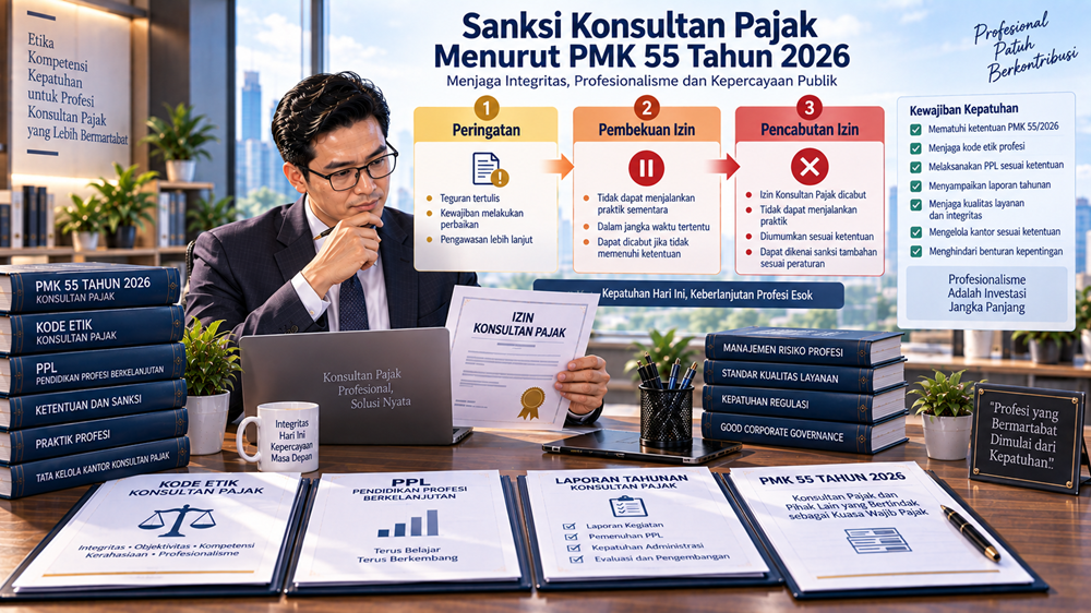 Sanksi Konsultan Pajak Menurut PMK 55 Tahun 2026