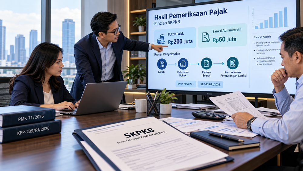 Penghapusan sanksi SKPKB melalui pelunasan pokok pajak dan permohonan berdasarkan KEP-239/PJ/2026